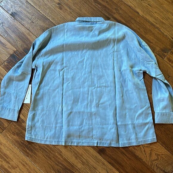 NWT RVCA lightweight denim button up shirt - Picture 11 of 13